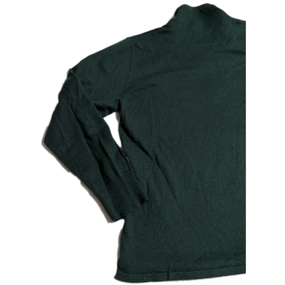 The North Face Heritage Knit 1/4 Zip‎ Sweater Mens M Green Wool Blend - Picture 9 of 9